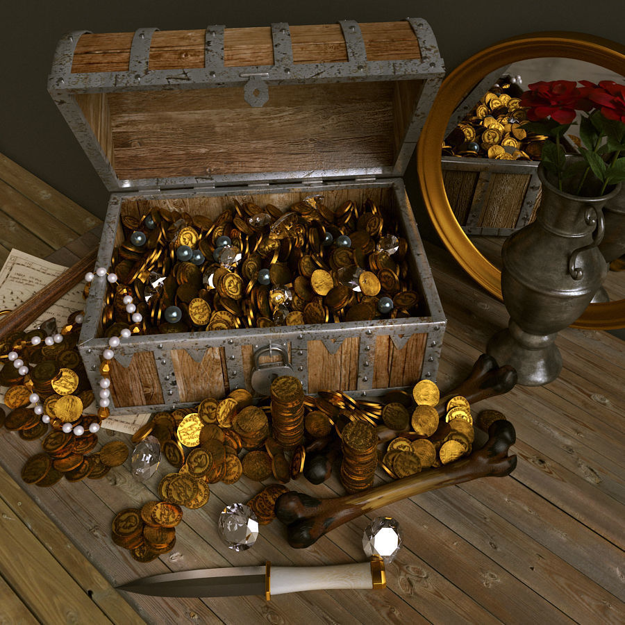 Tresor du pirate 3D model_1