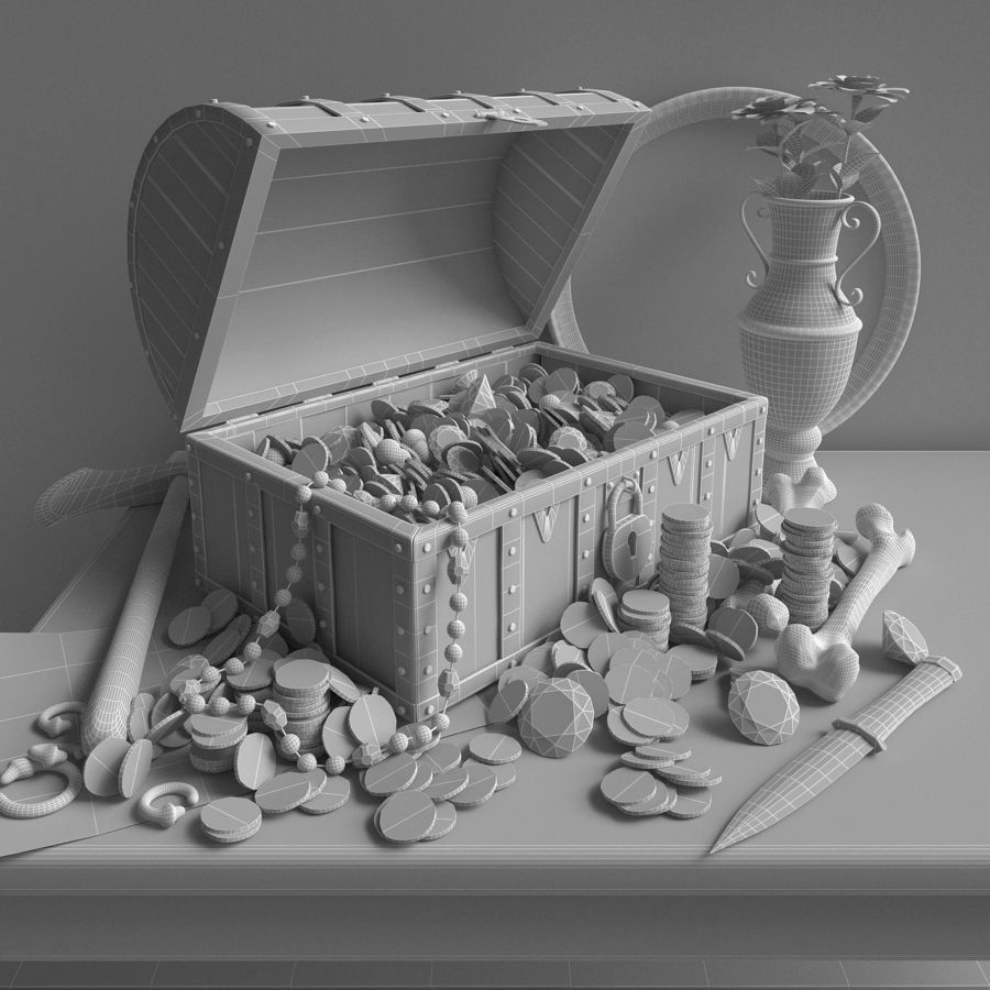 Tresor du pirate 3D model_5