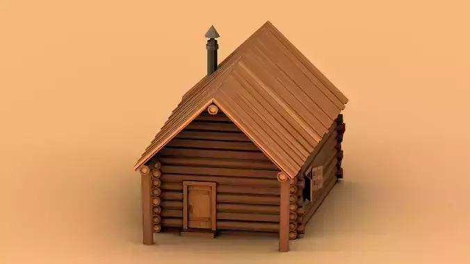 Wooden Log House Pack - Low Poly Stylized Asset