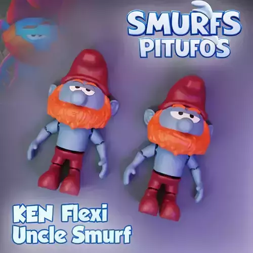 Smurfs KEN - Uncle Flexi Smurf Papa Smurfs brother 3D print model