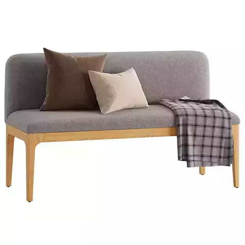 Rosin Armless Banquette 3D model