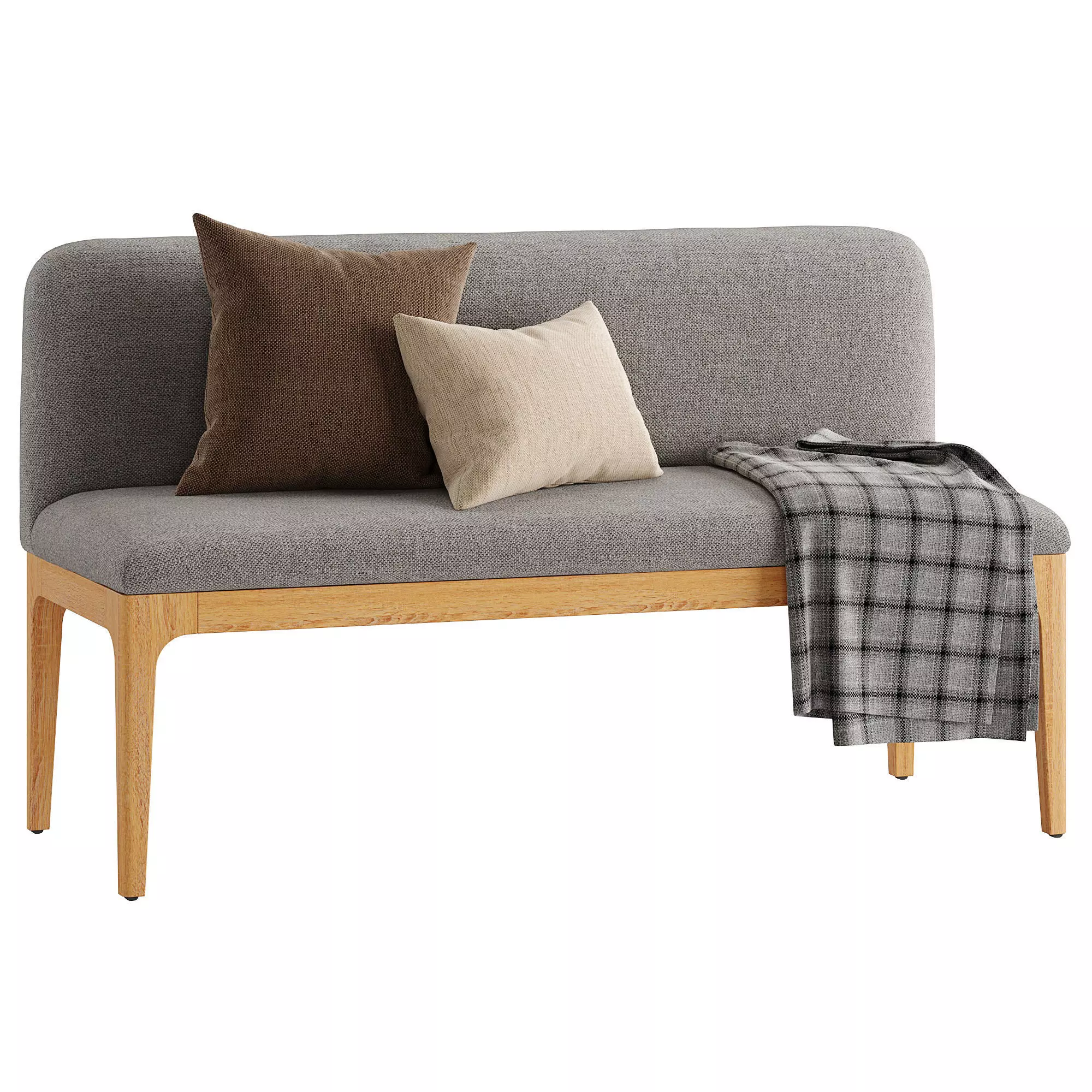 Rosin Armless Banquette 3D model