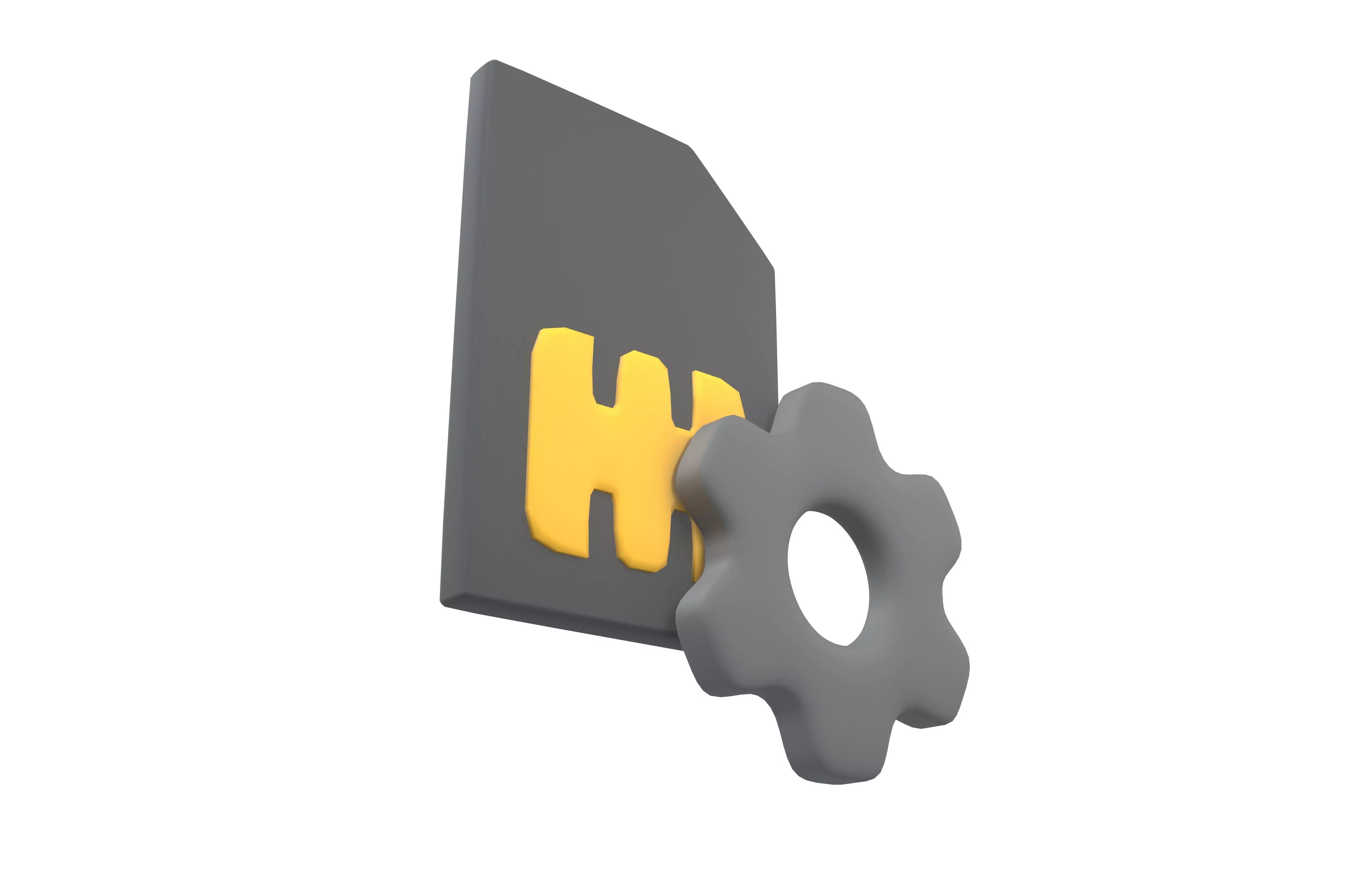 Sim Card Setting Icon v1 003 Low-poly 3D model_3