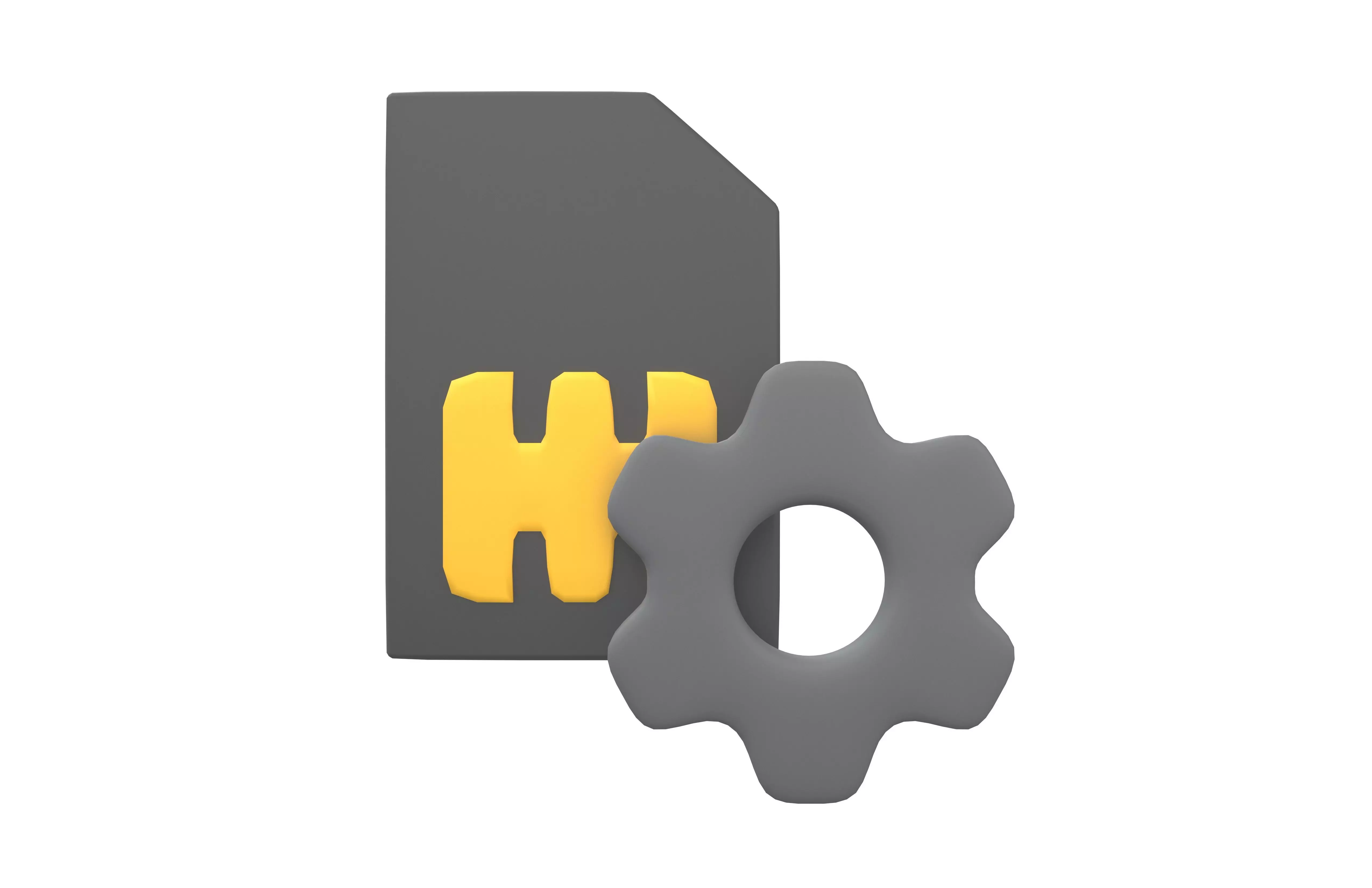 Sim Card Setting Icon v1 003 Low-poly 3D model_1