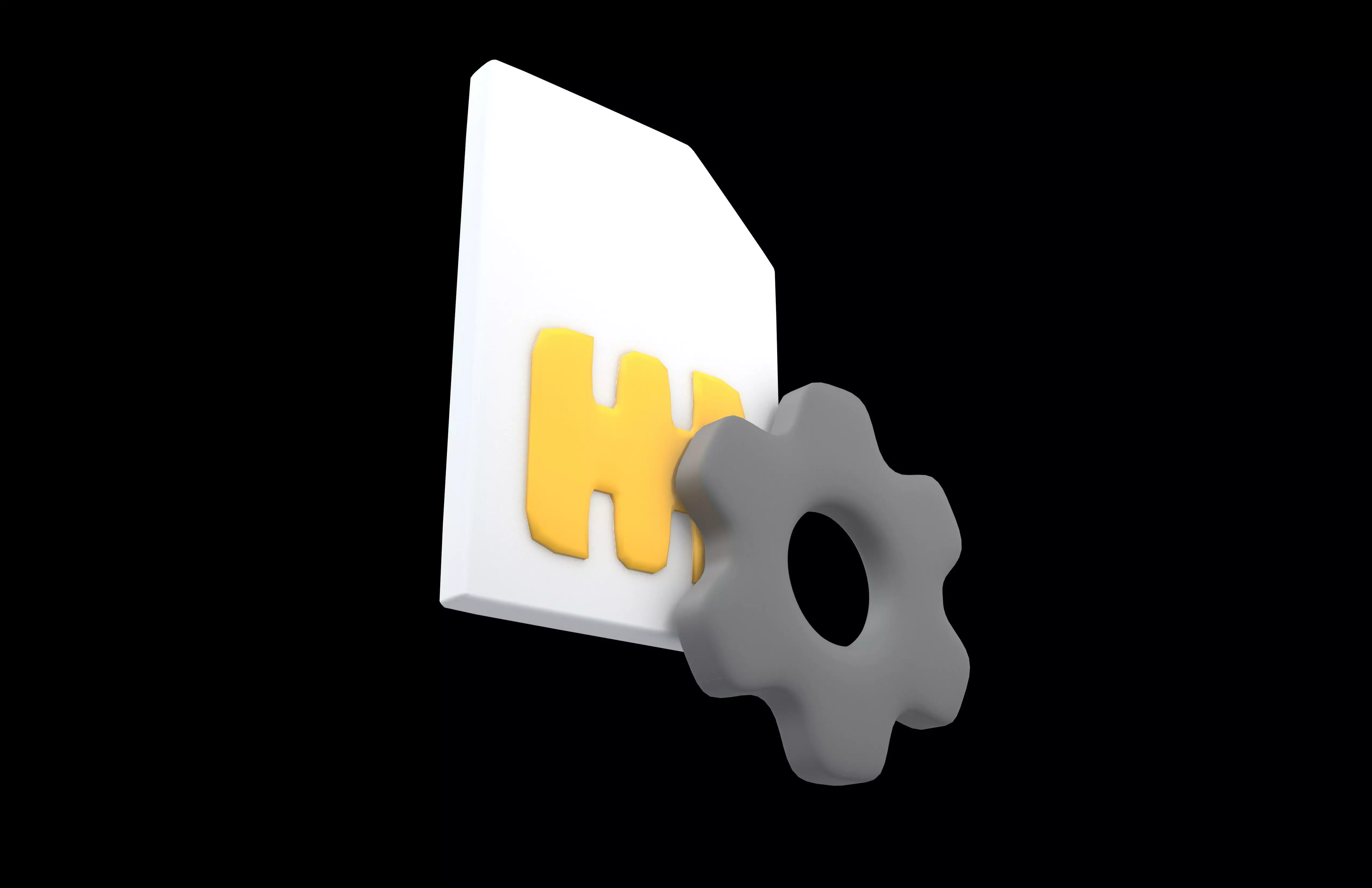 Sim Card Setting Icon v1 004 Low-poly 3D model_3