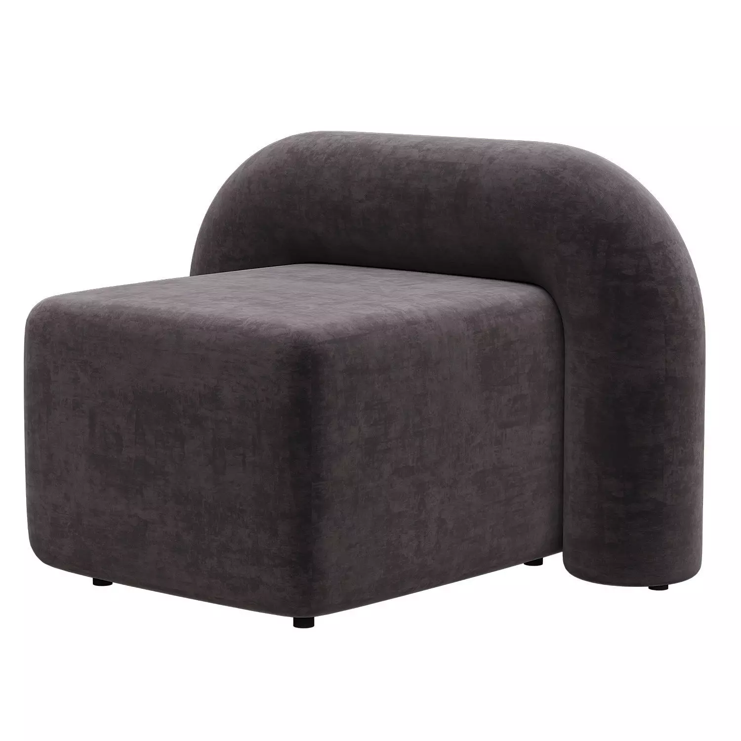 Cantrell VelvetBoucle Lounge Chair 3D model_2
