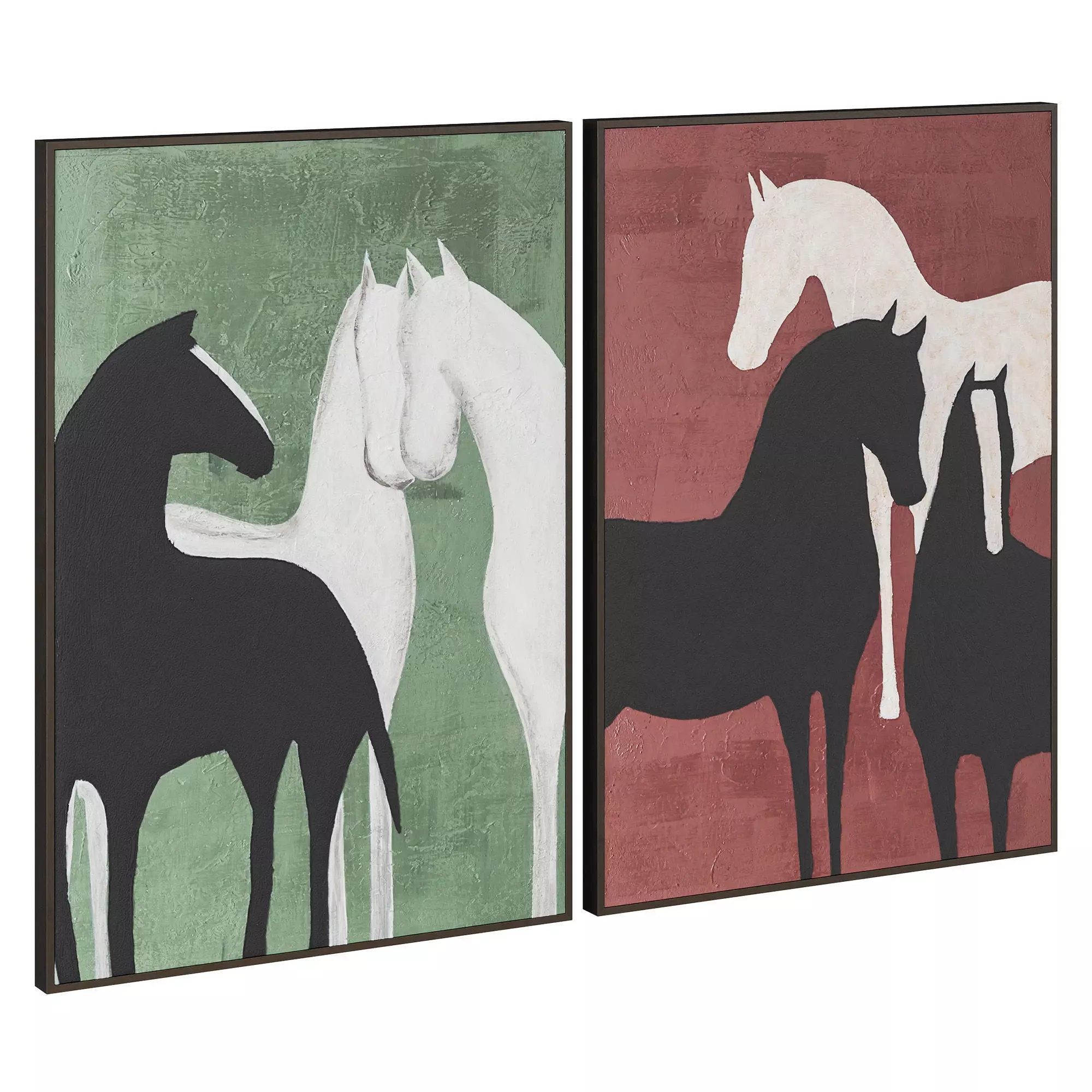 Contrast and Blend painting on canvas by Agave for Westwing 3D model_1