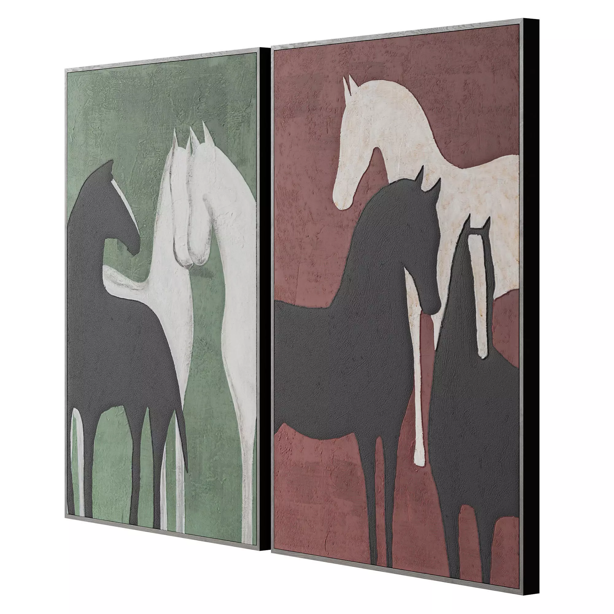 Contrast and Blend painting on canvas by Agave for Westwing 3D model_2