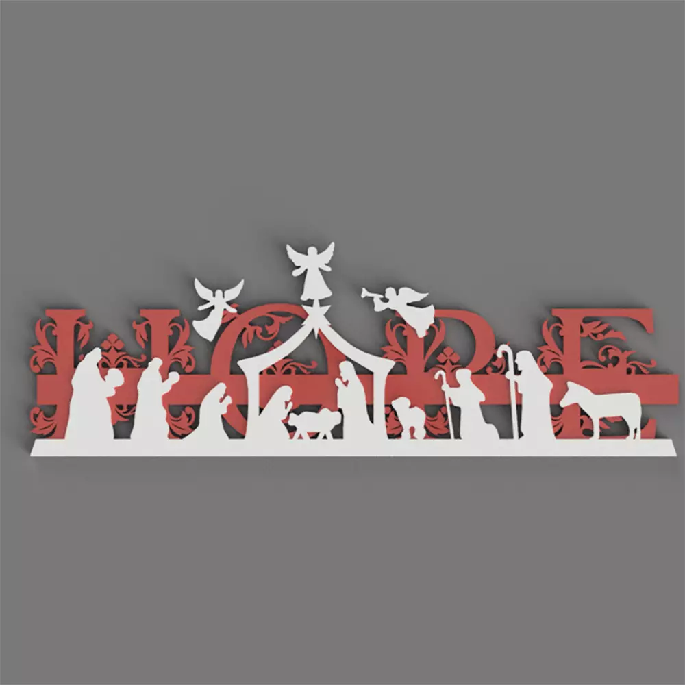 christmas ornament nativity with hope 3D print model_0