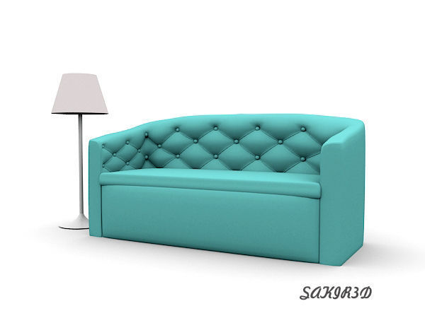 Sofa with Lamp 3D model_1