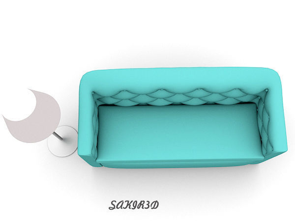 Sofa with Lamp 3D model_4
