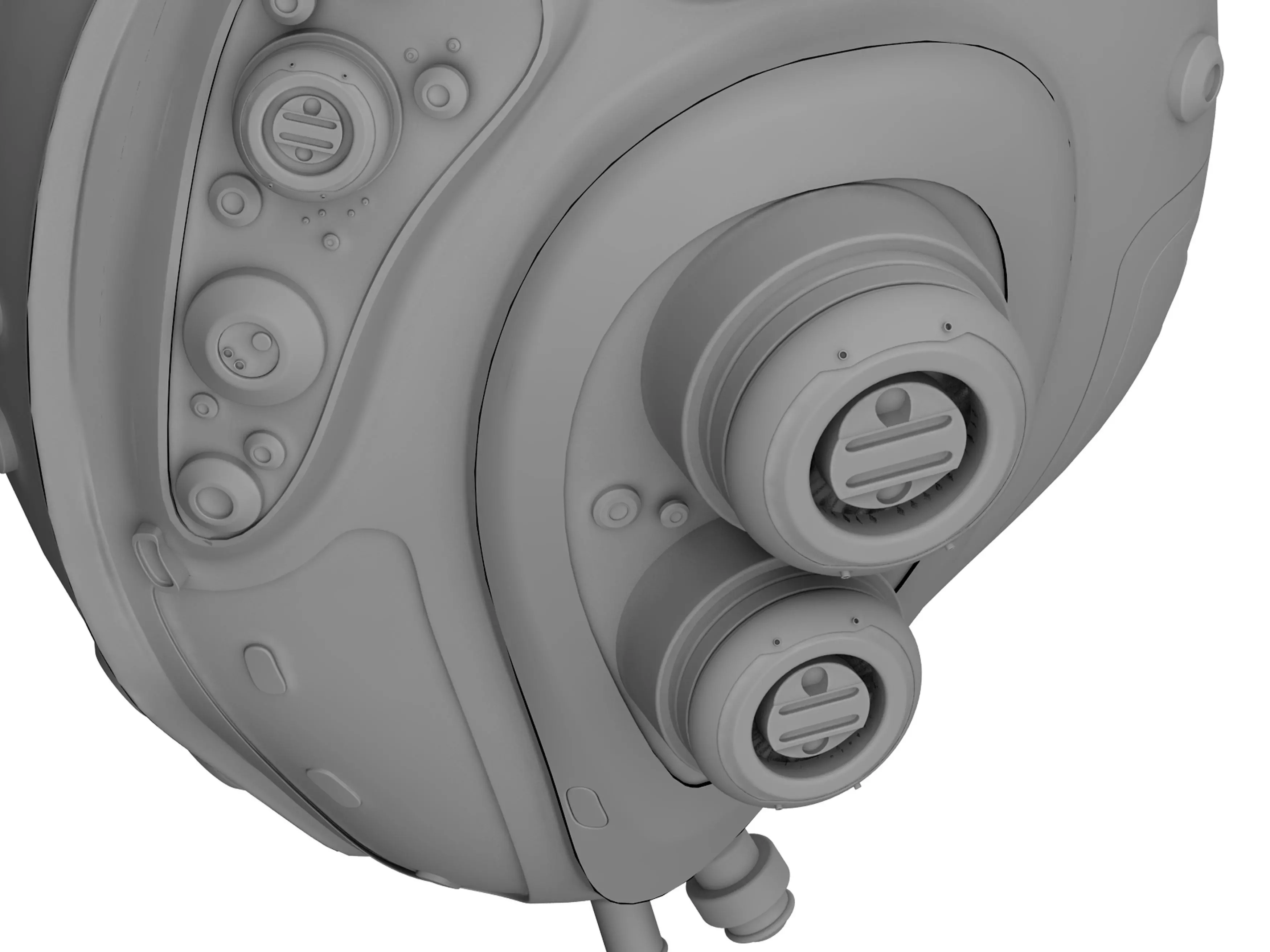 Mechanical heart Low-poly 3D model_13