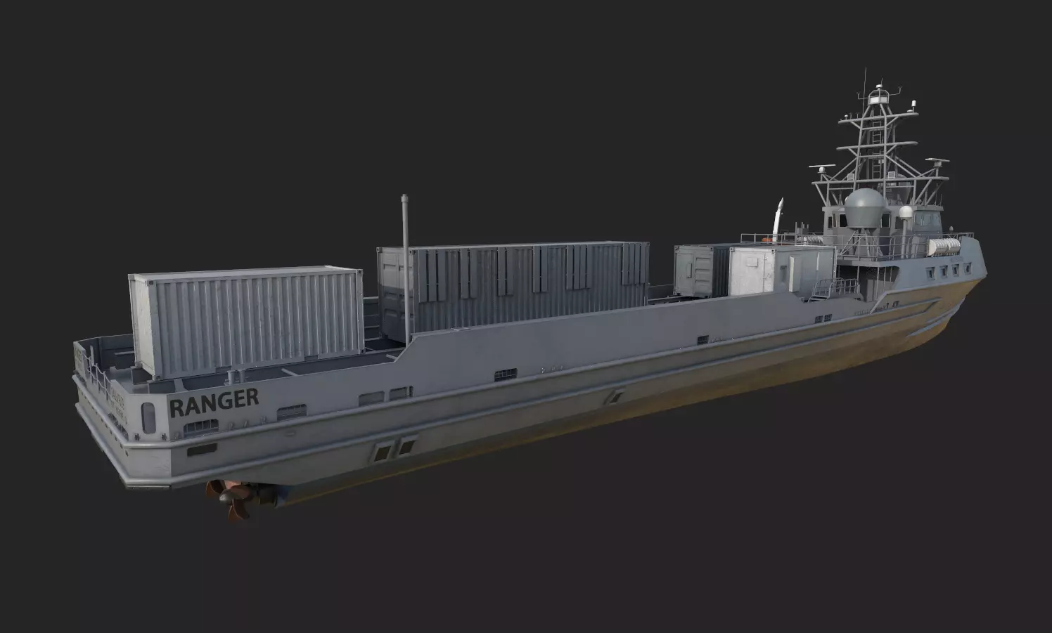 Ranger  USV  Ghost Fleet Overlord Unmanned Surface Vessels 3D model_14