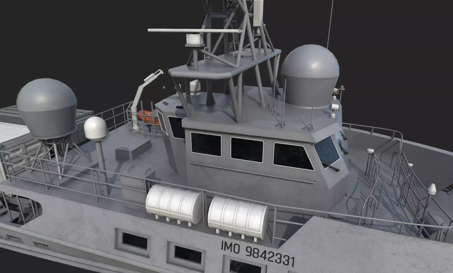 Ranger  USV  Ghost Fleet Overlord Unmanned Surface Vessels 3D model_20