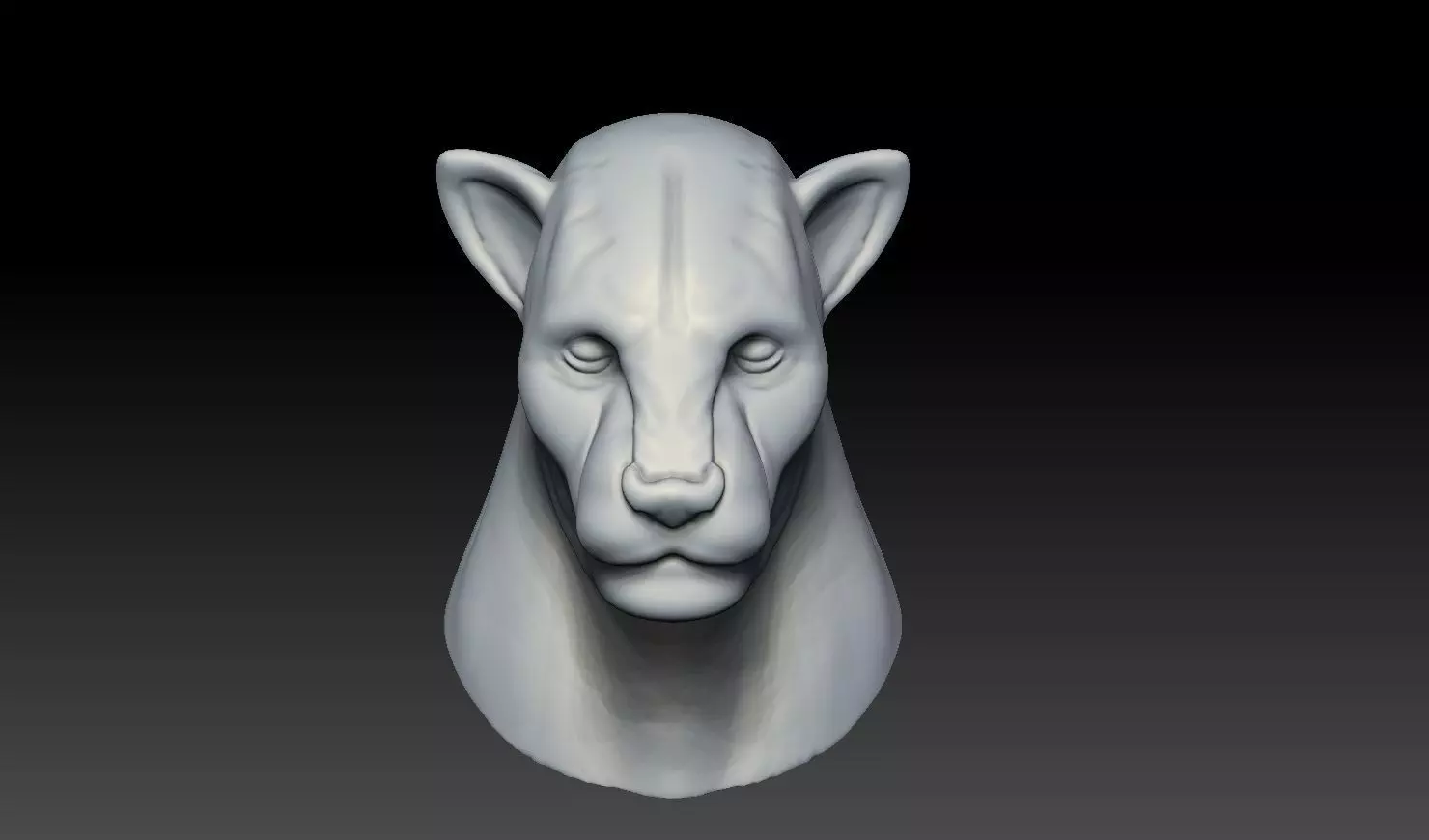Realistic Lion Face 3D Print Model 3D print model_0