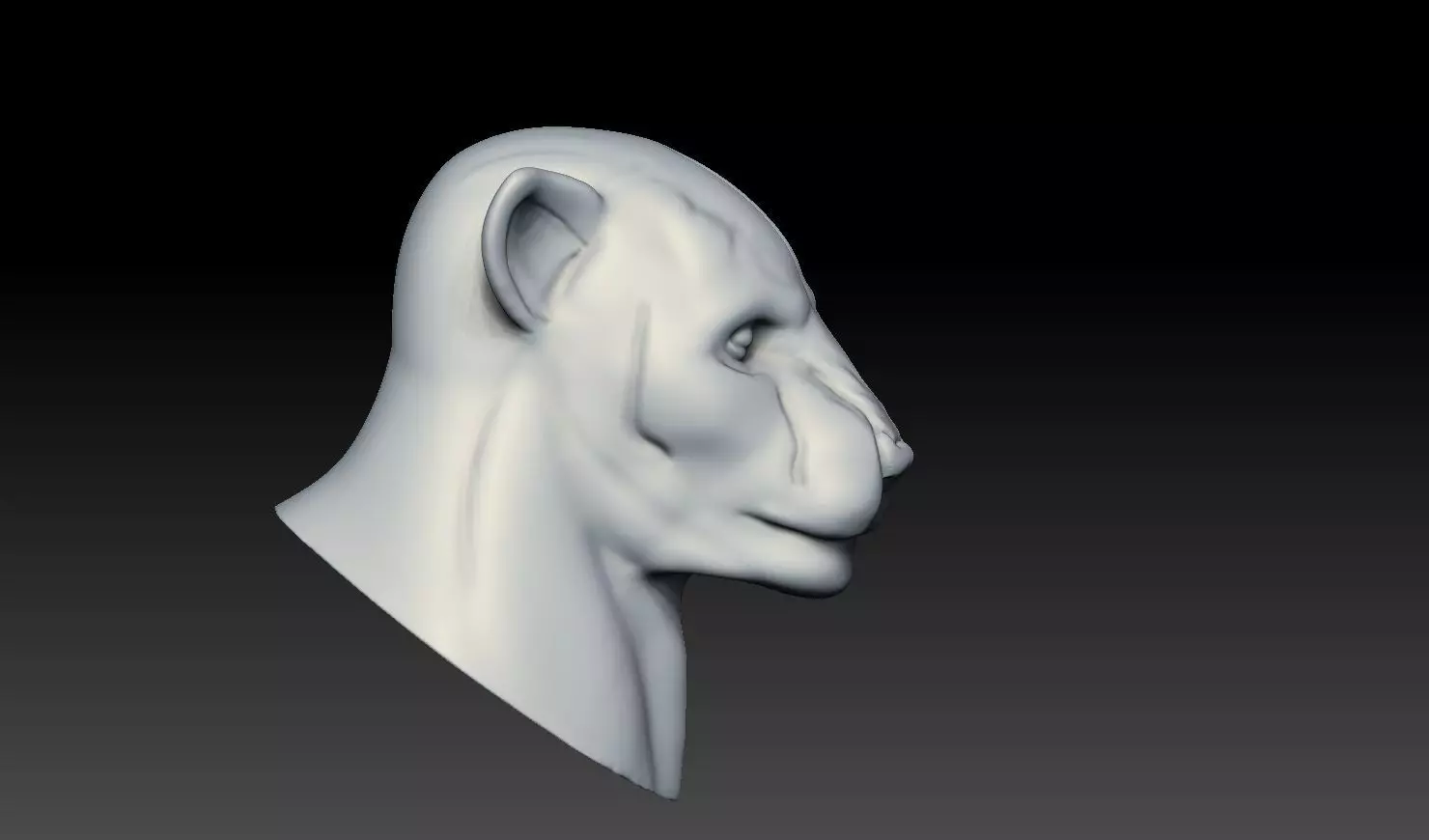Realistic Lion Face 3D Print Model 3D print model_7