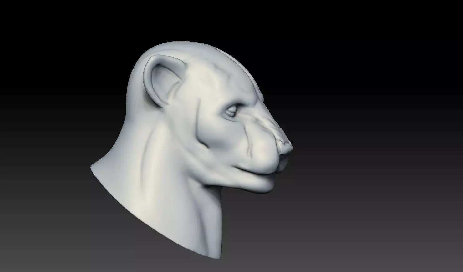 Realistic Lion Face 3D Print Model 3D print model_8
