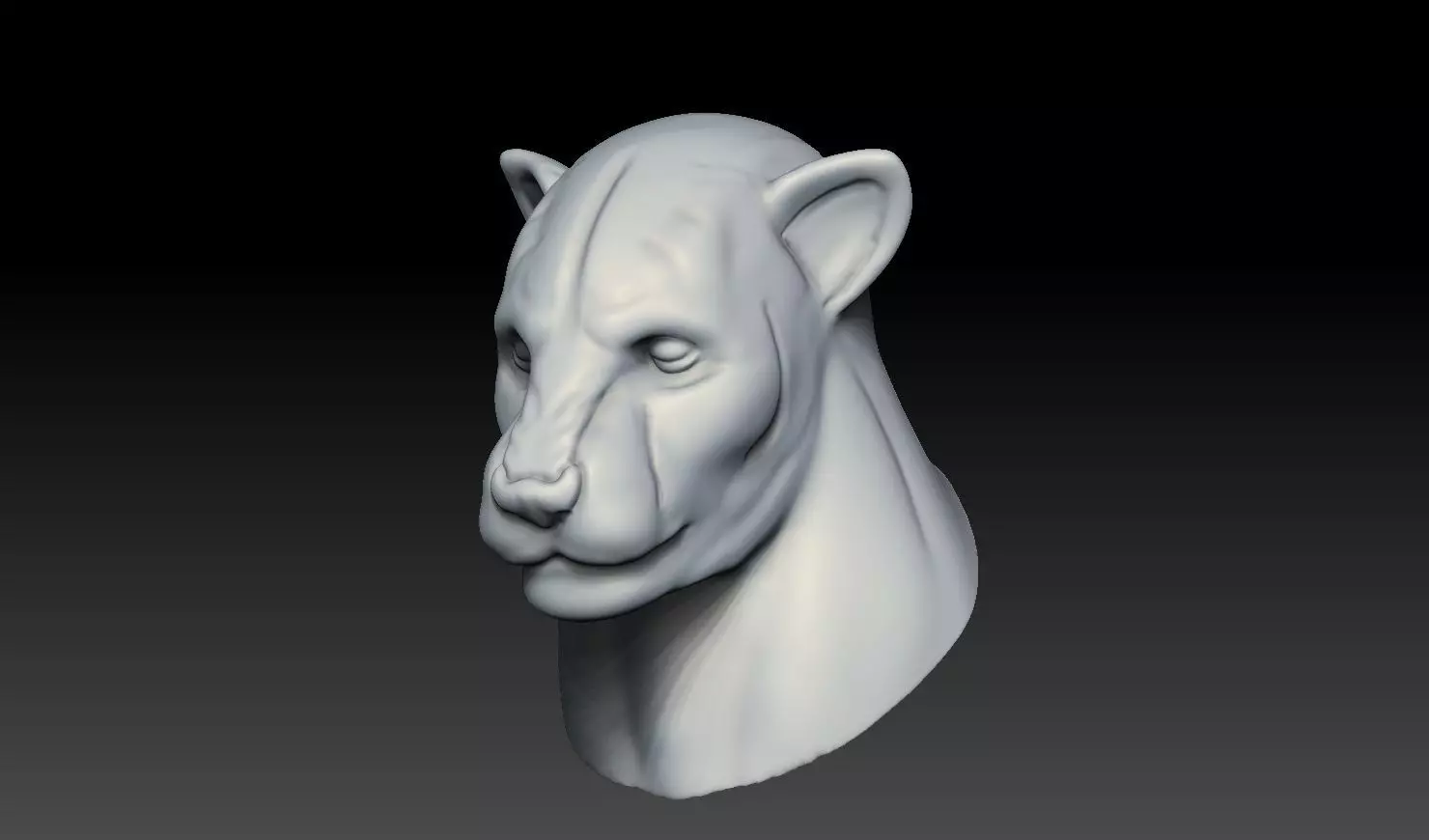 Realistic Lion Face 3D Print Model 3D print model_2