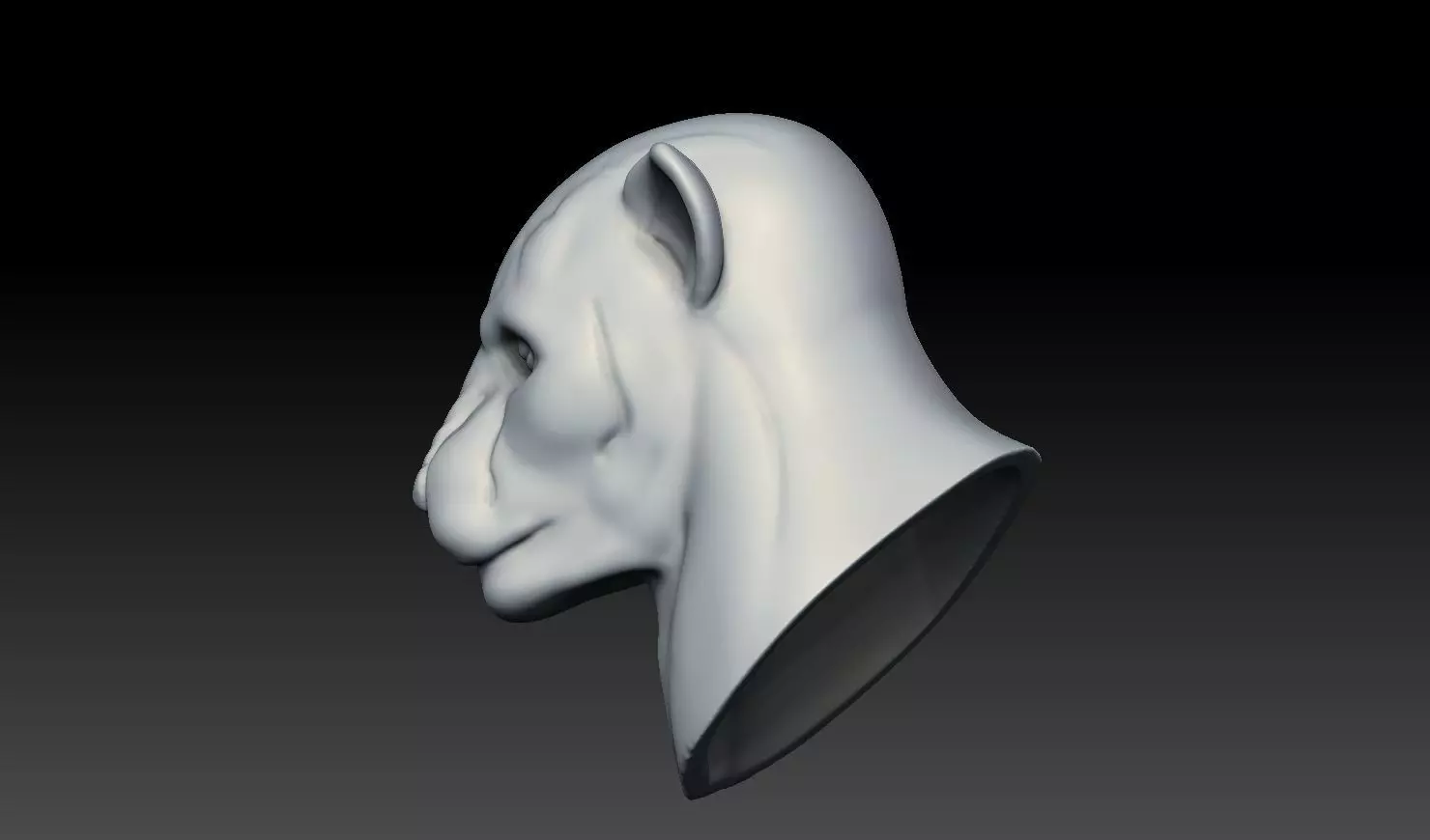 Realistic Lion Face 3D Print Model 3D print model_3