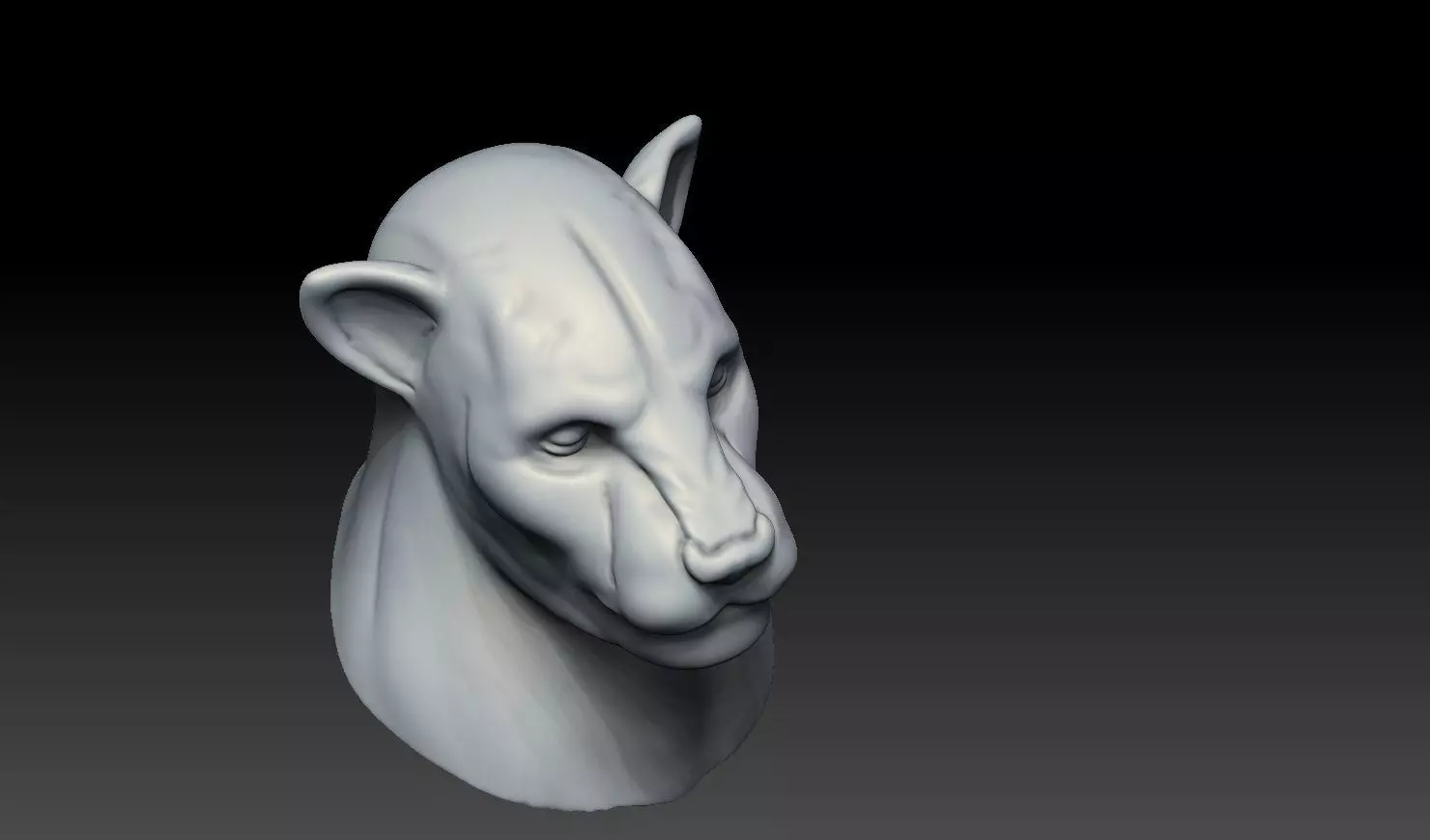Realistic Lion Face 3D Print Model 3D print model_9