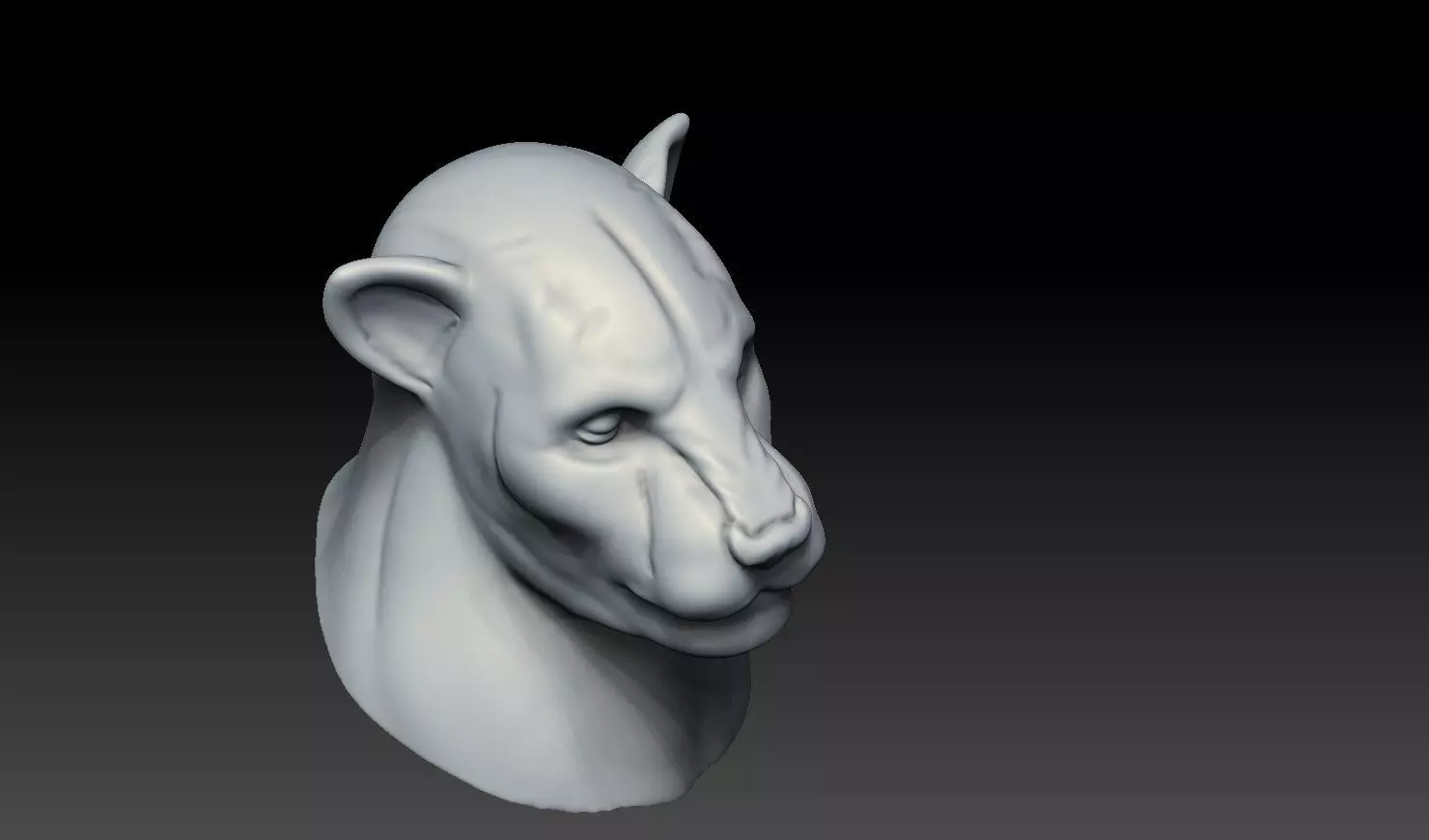 Realistic Lion Face 3D Print Model 3D print model_11