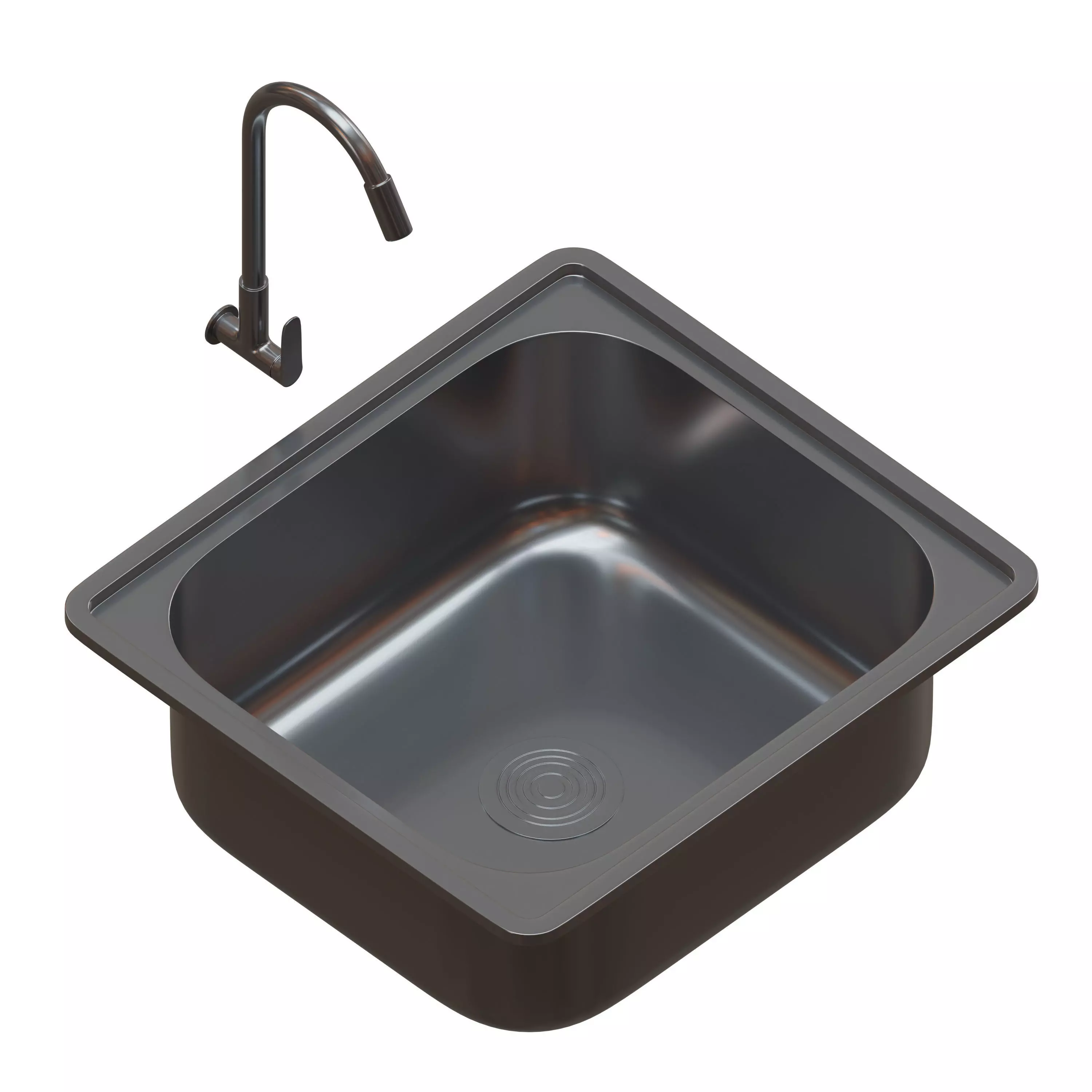 Single sink 3D model_0