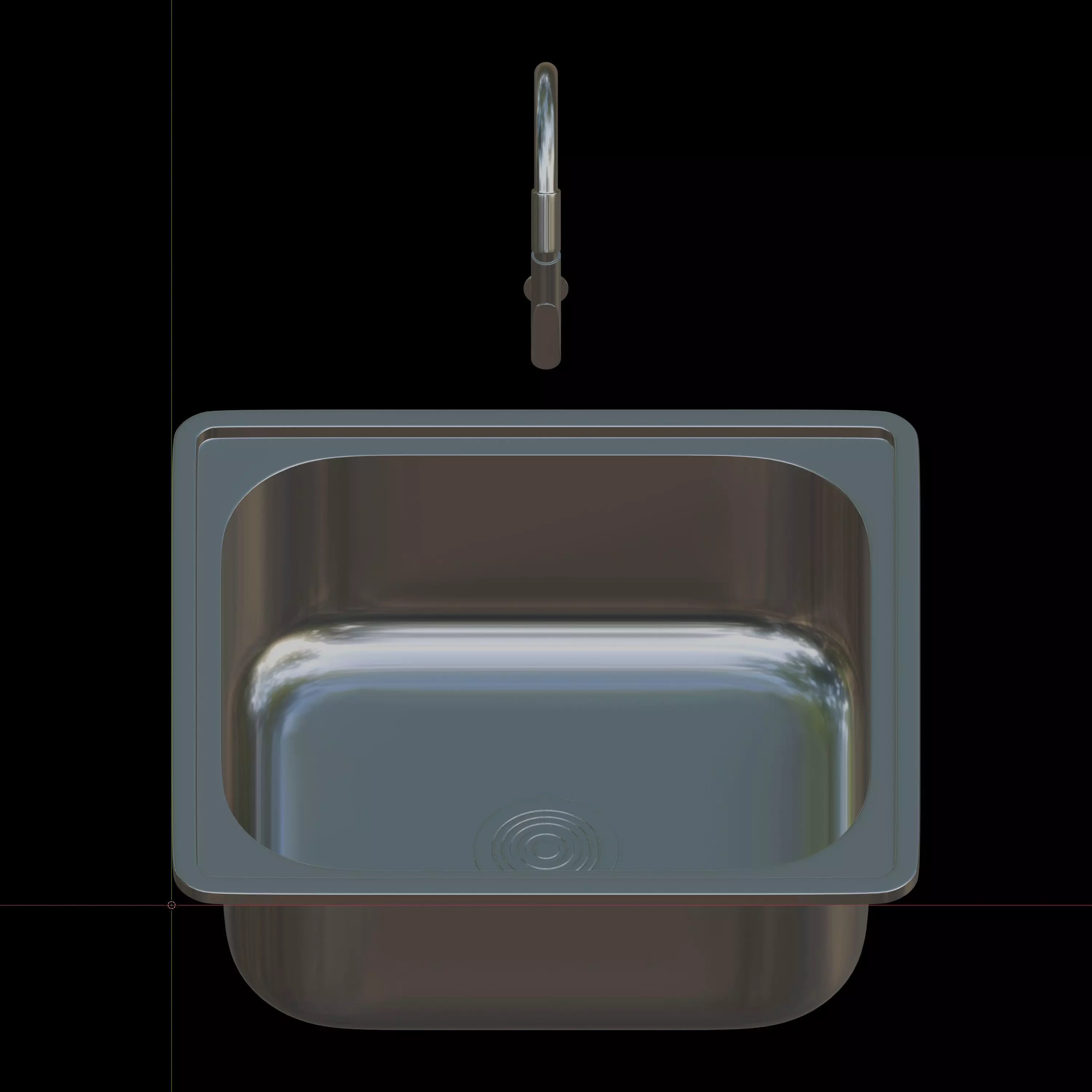 Single sink 3D model_4