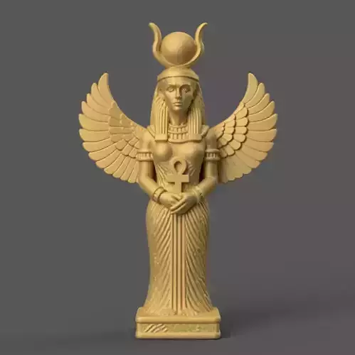Isis Winged Statue 3D Print STL - Egyptian Decor 3D print model