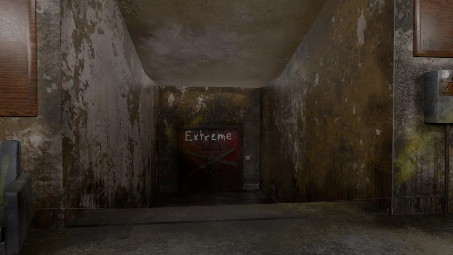 Old Corridor Level-3 Low-poly 3D model_2