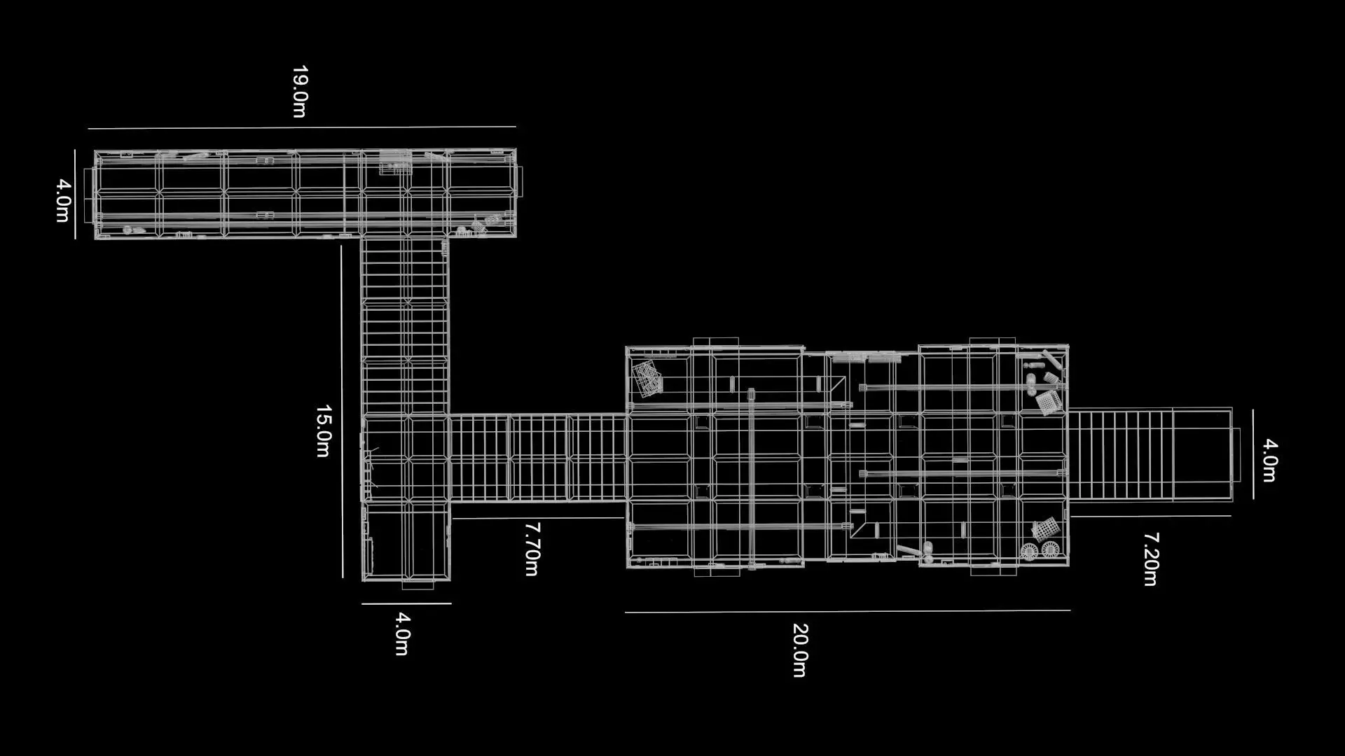 Old Corridor Level-3 Low-poly 3D model_14