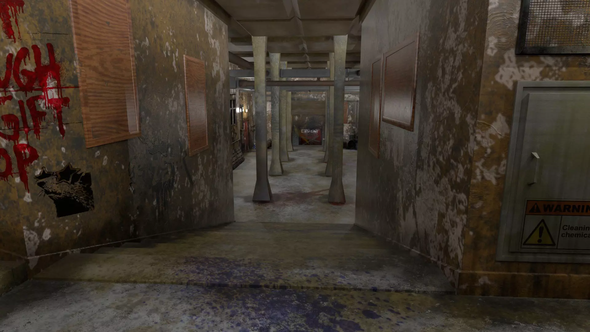 Old Corridor Level-3 Low-poly 3D model_11