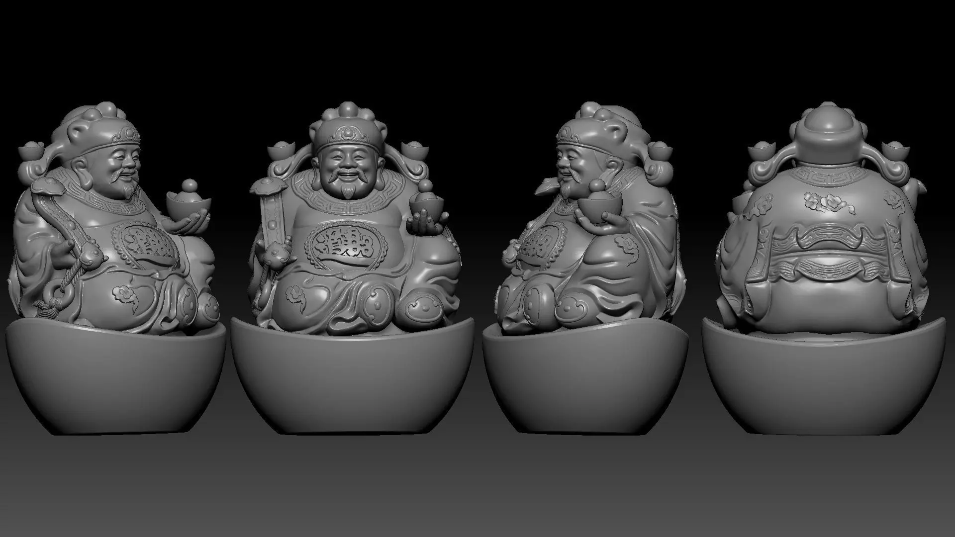 god of Weath  3D print model_1
