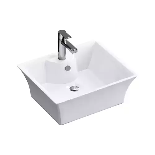 Square Countertop Vessel Bathroom Sink 3D model
