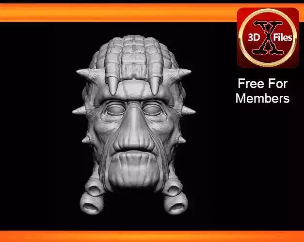 Nikto Head Sculpt - Red Nikto - Star Wars Custom Action Figure