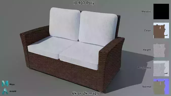 Wicker Large Chair