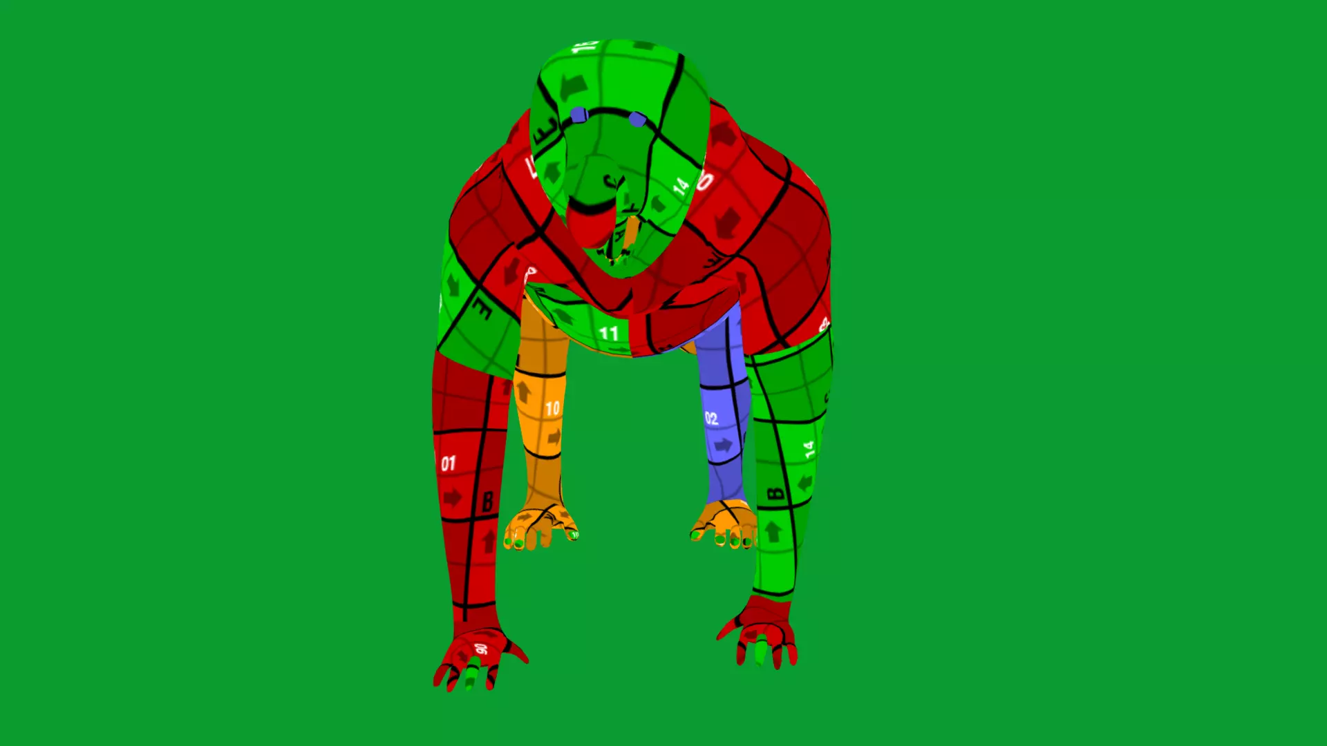 Proboscis Long Nosed Monkey Male Low-poly 3D model_35