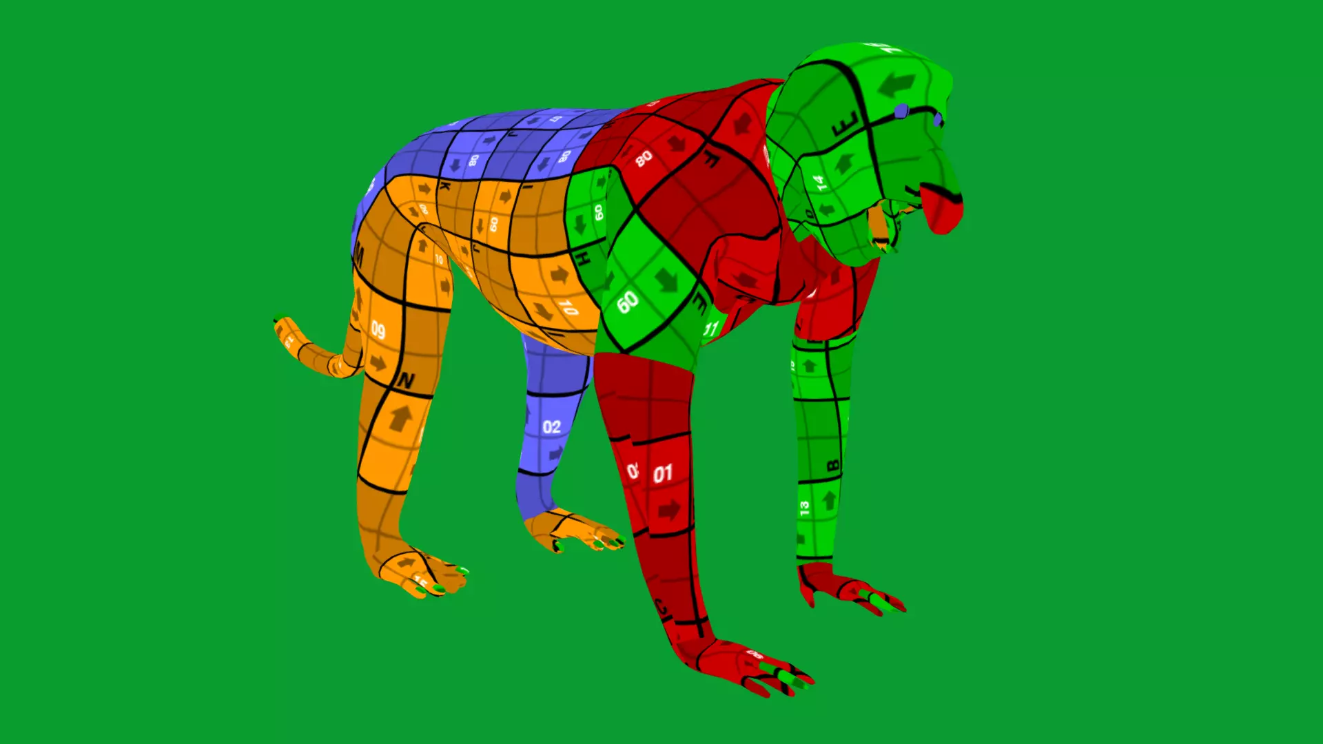 Proboscis Long Nosed Monkey Male Low-poly 3D model_31