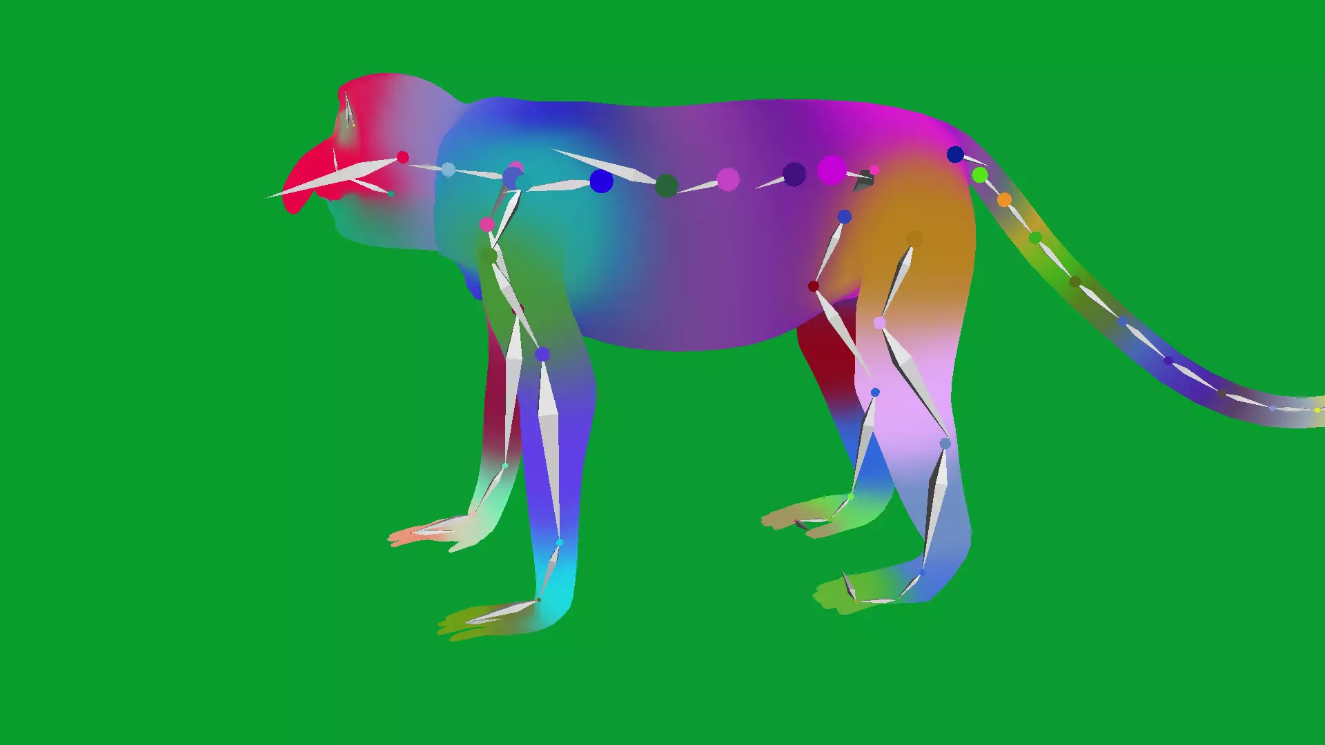 Proboscis Long Nosed Monkey Male Low-poly 3D model_12