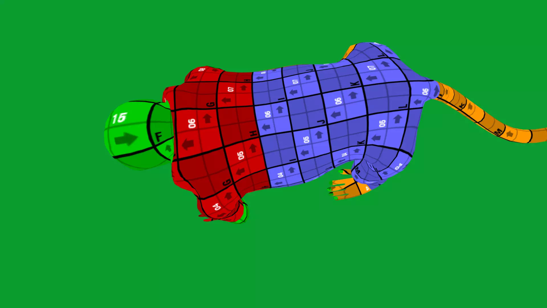 Proboscis Long Nosed Monkey Male Low-poly 3D model_34