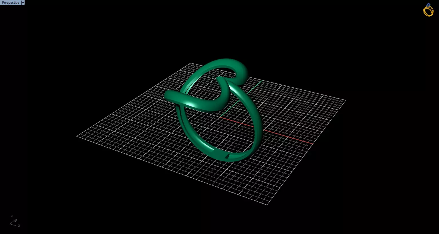Minimal Abstract Ring 15 3D print model_2