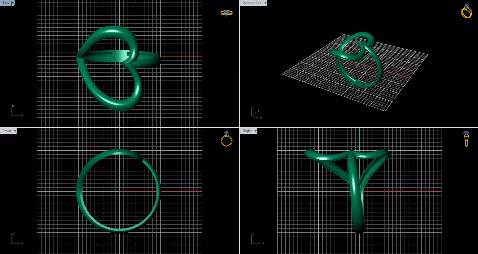 Minimal Abstract Ring 15 3D print model_1