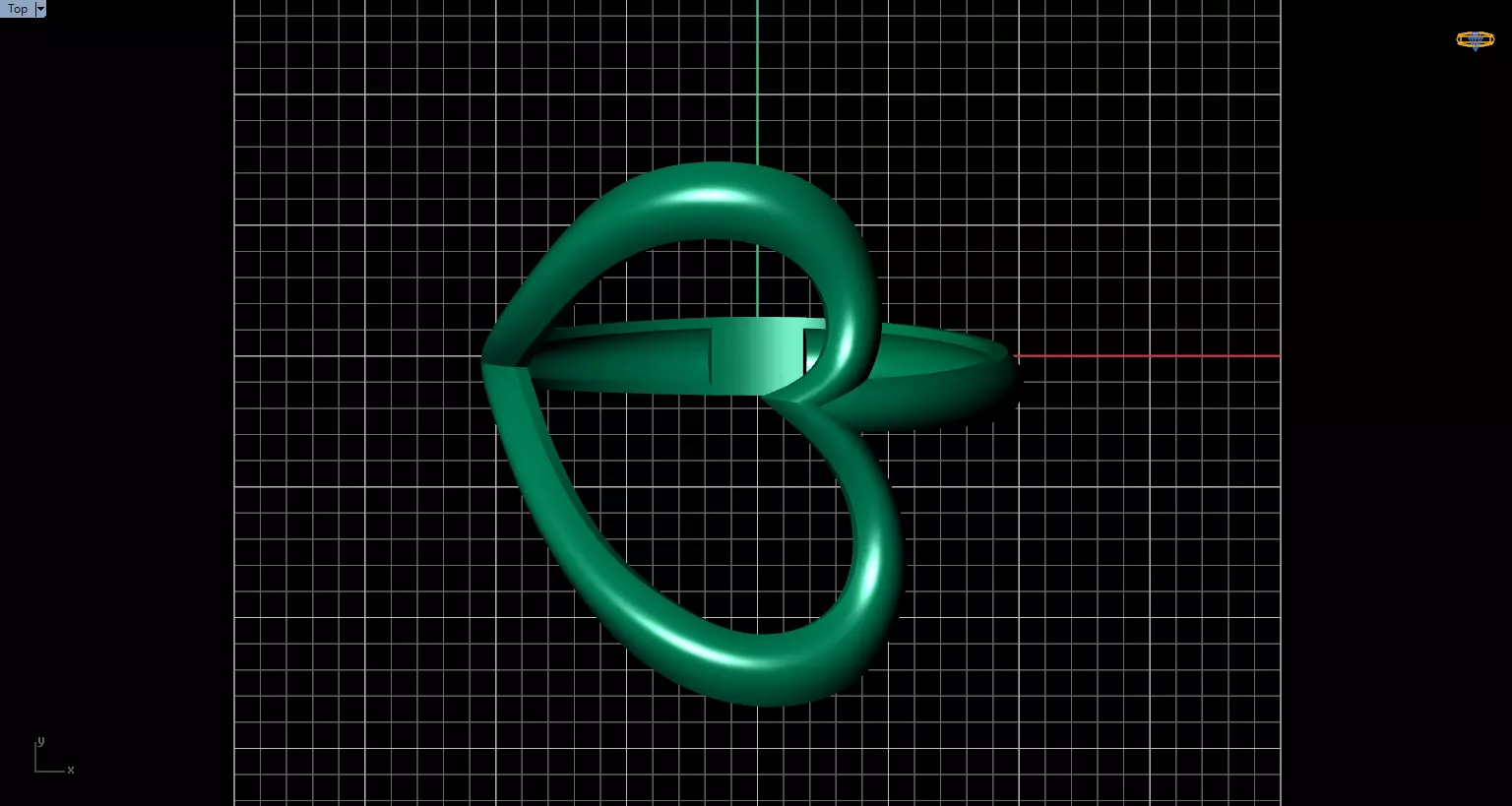 Minimal Abstract Ring 15 3D print model_3