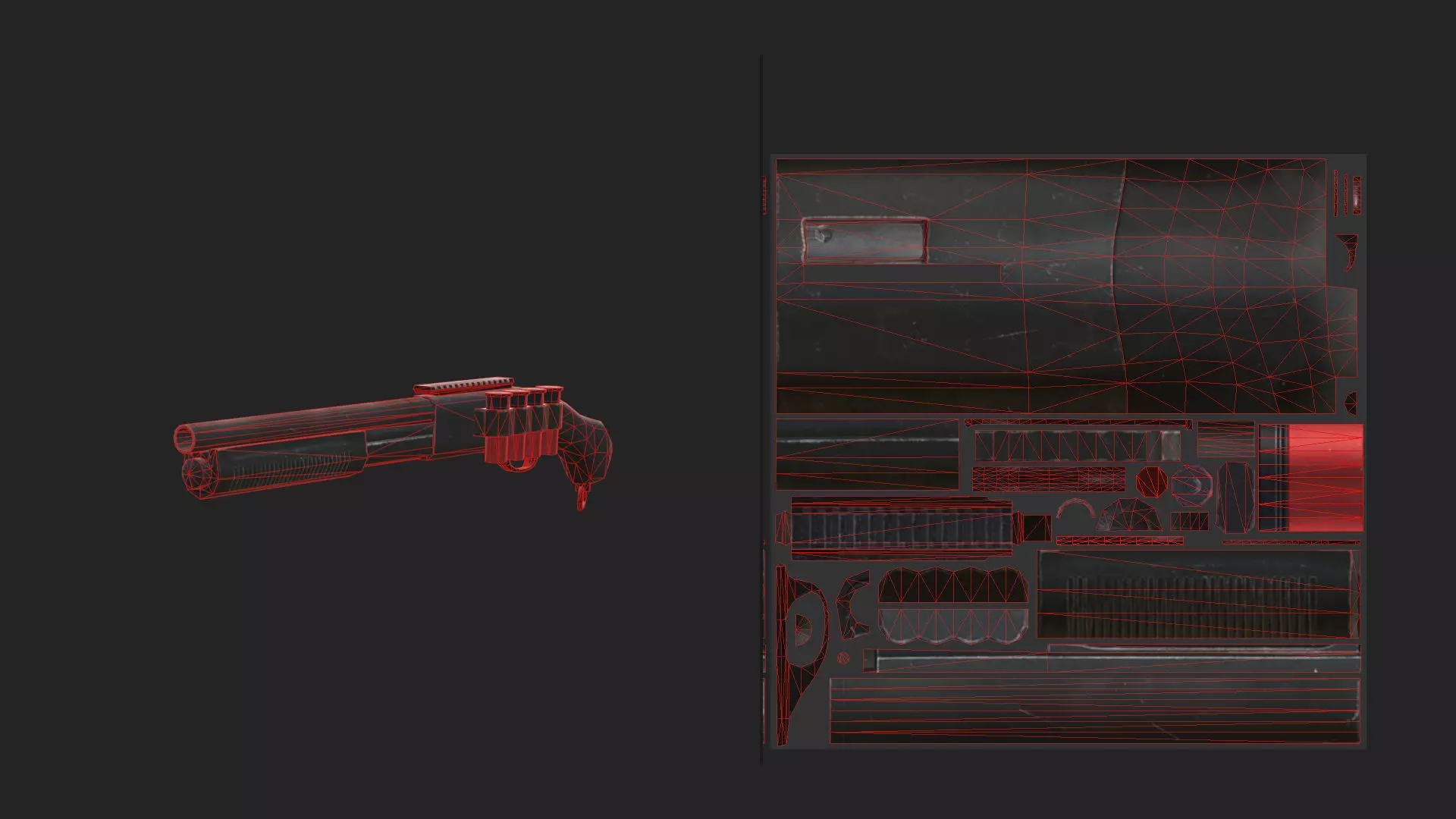 Pistol 3D Model 001 Low-poly 3D model_12