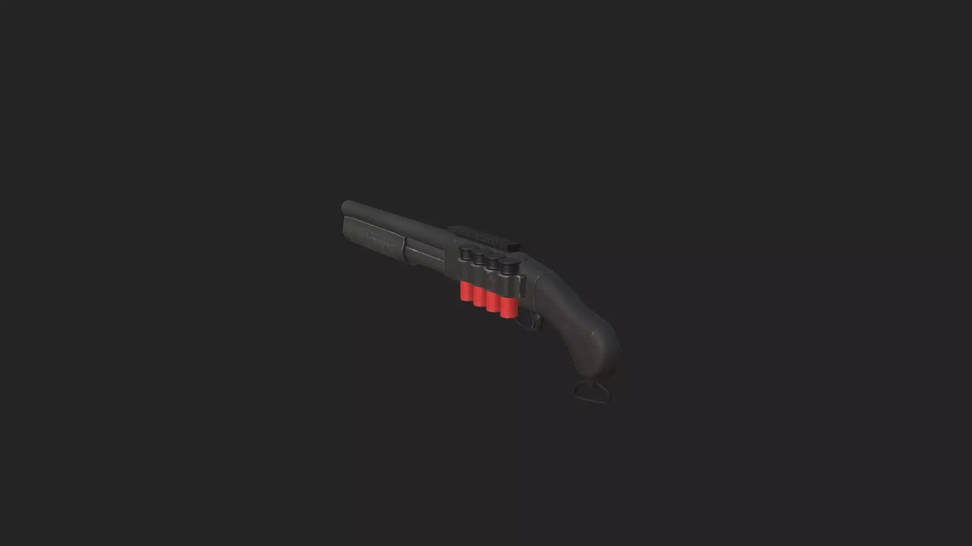 Pistol 3D Model 001 Low-poly 3D model_3