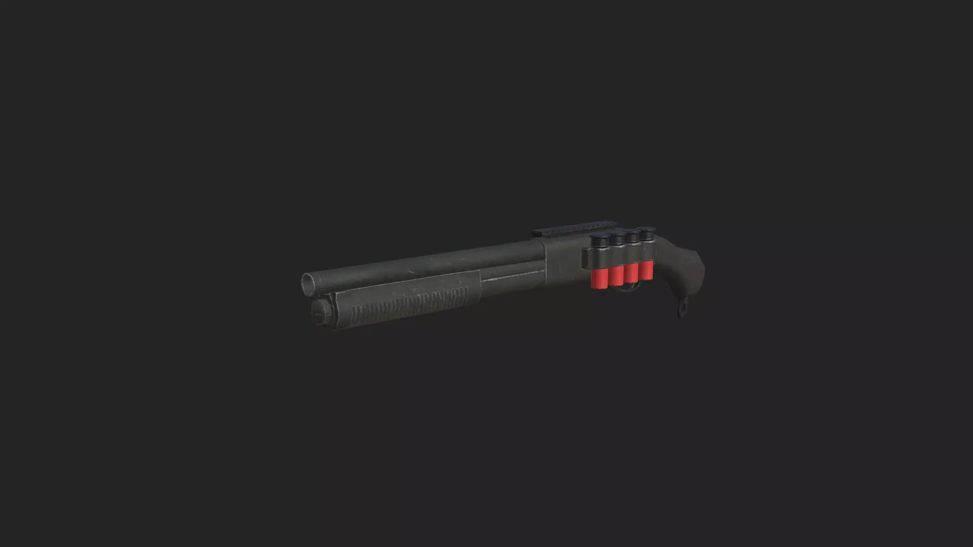 Pistol 3D Model 001 Low-poly 3D model_0