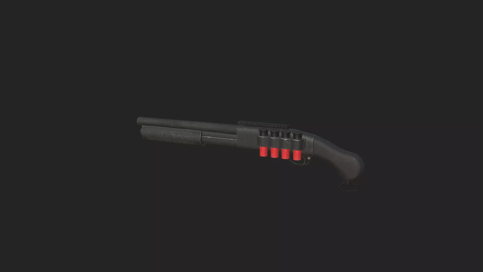 Pistol 3D Model 001 Low-poly 3D model_2