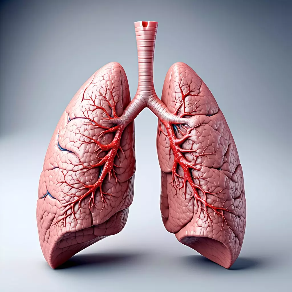 Realistic Human Lungs 3D Model Low-poly 3D model_0