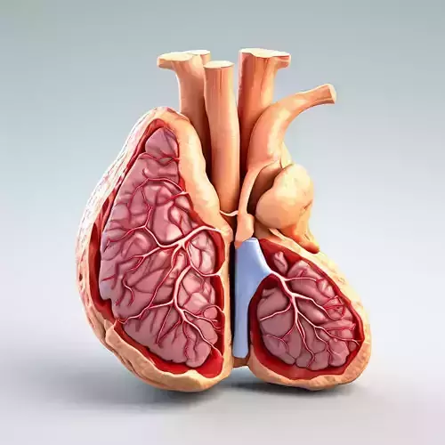 Realistic Anatomical Human Heart Model Low-poly 3D model Realistic Anatomical Human Heart Model Low-poly 3D model