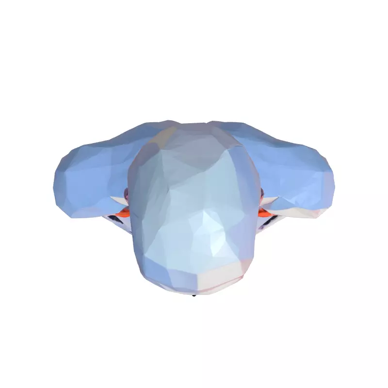 Low Poly Anatomical Male Torso Low-poly 3D model_8