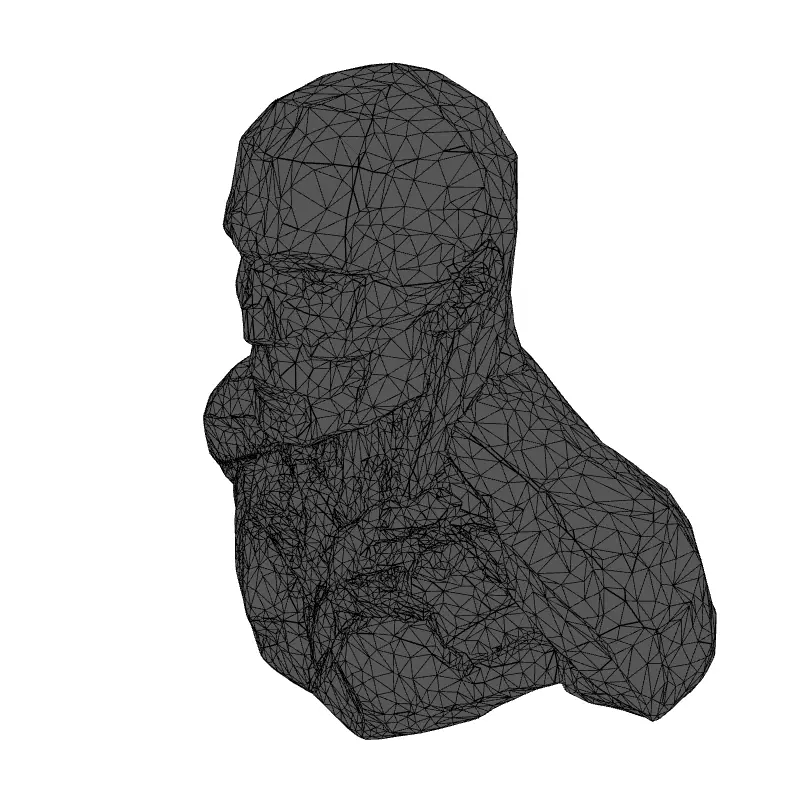Low Poly Anatomical Male Torso Low-poly 3D model_9